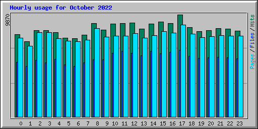 Hourly usage for October 2022