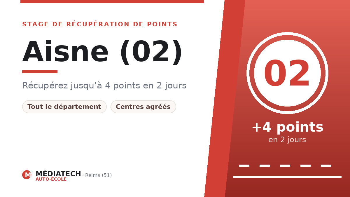 Stage de récupération de points de permis dans l'Aisne (02)