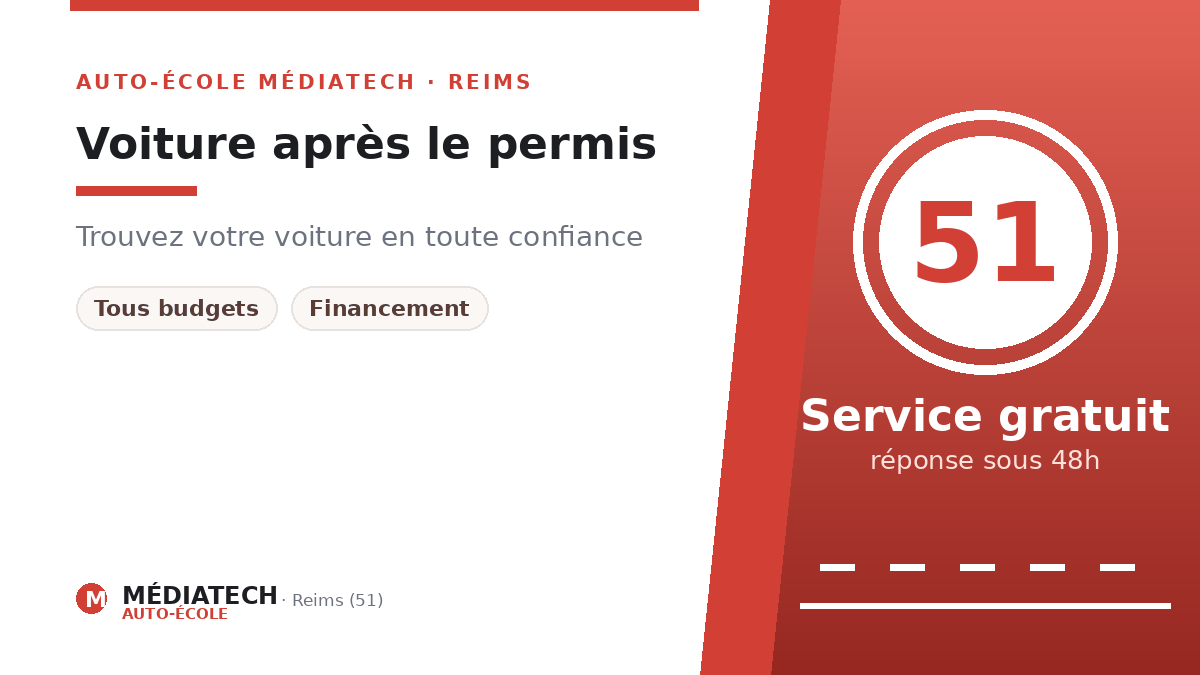 Trouver une voiture à Reims après le permis – Médiatech Auto-École