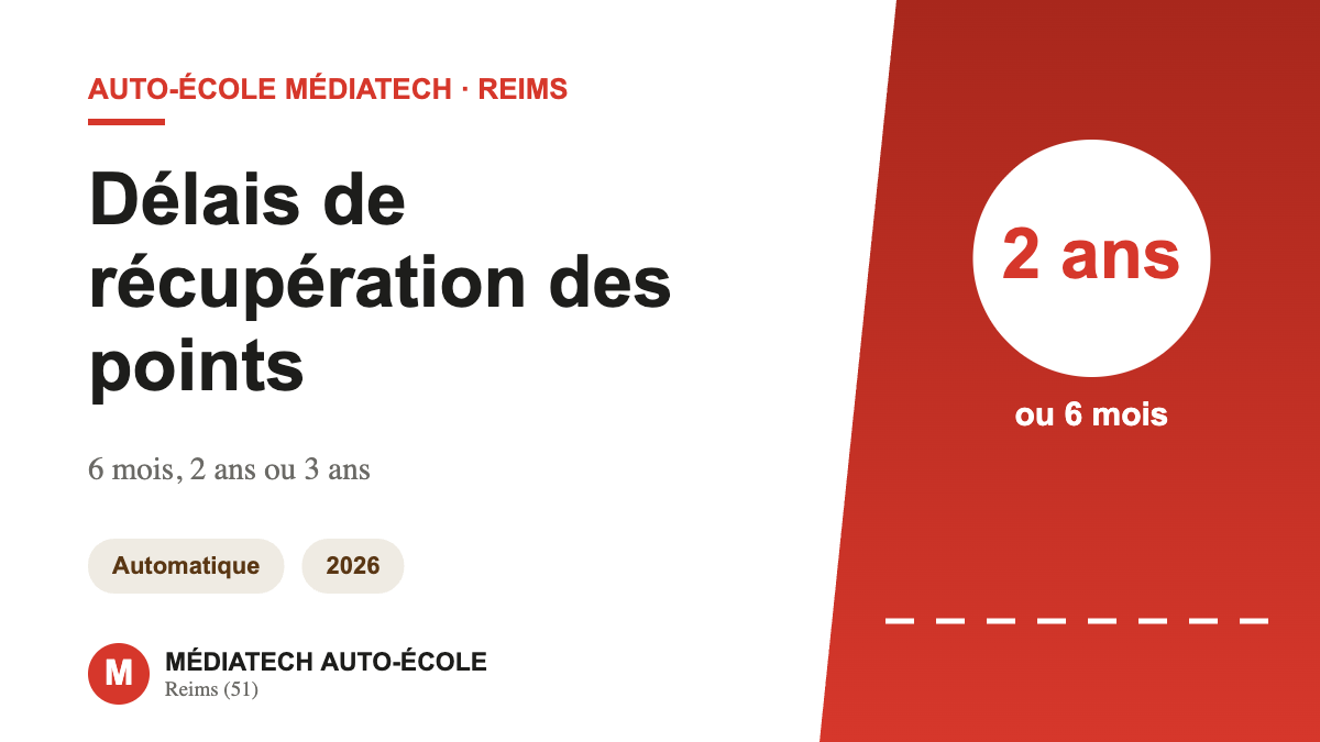Délais de récupération des points — Médiatech