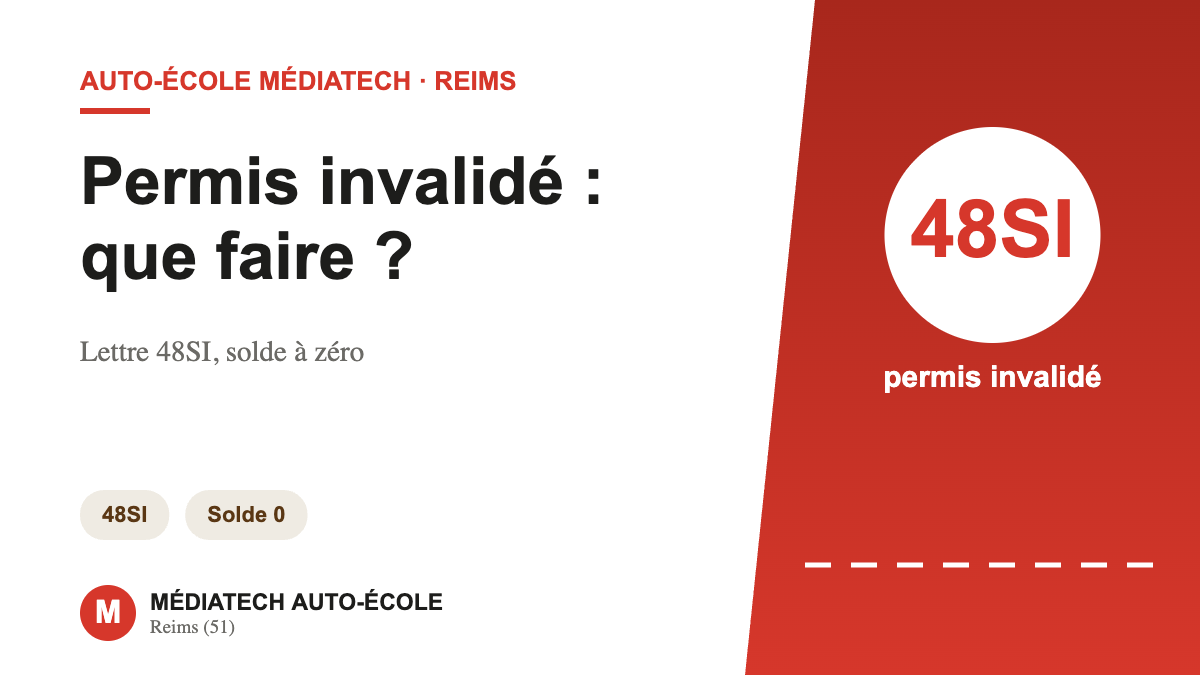 Permis invalidé : que faire ? — Médiatech